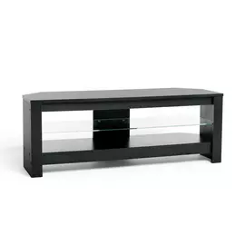 AVF Black Oak TV Stand With Glass Shelf Up To 55 Inch