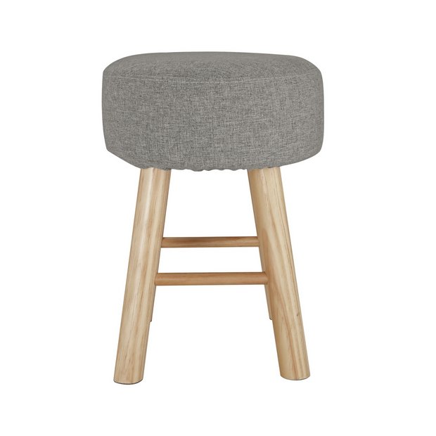 Buy Habitat Sophie Small Fabric Stool Light Grey Footstools Argos