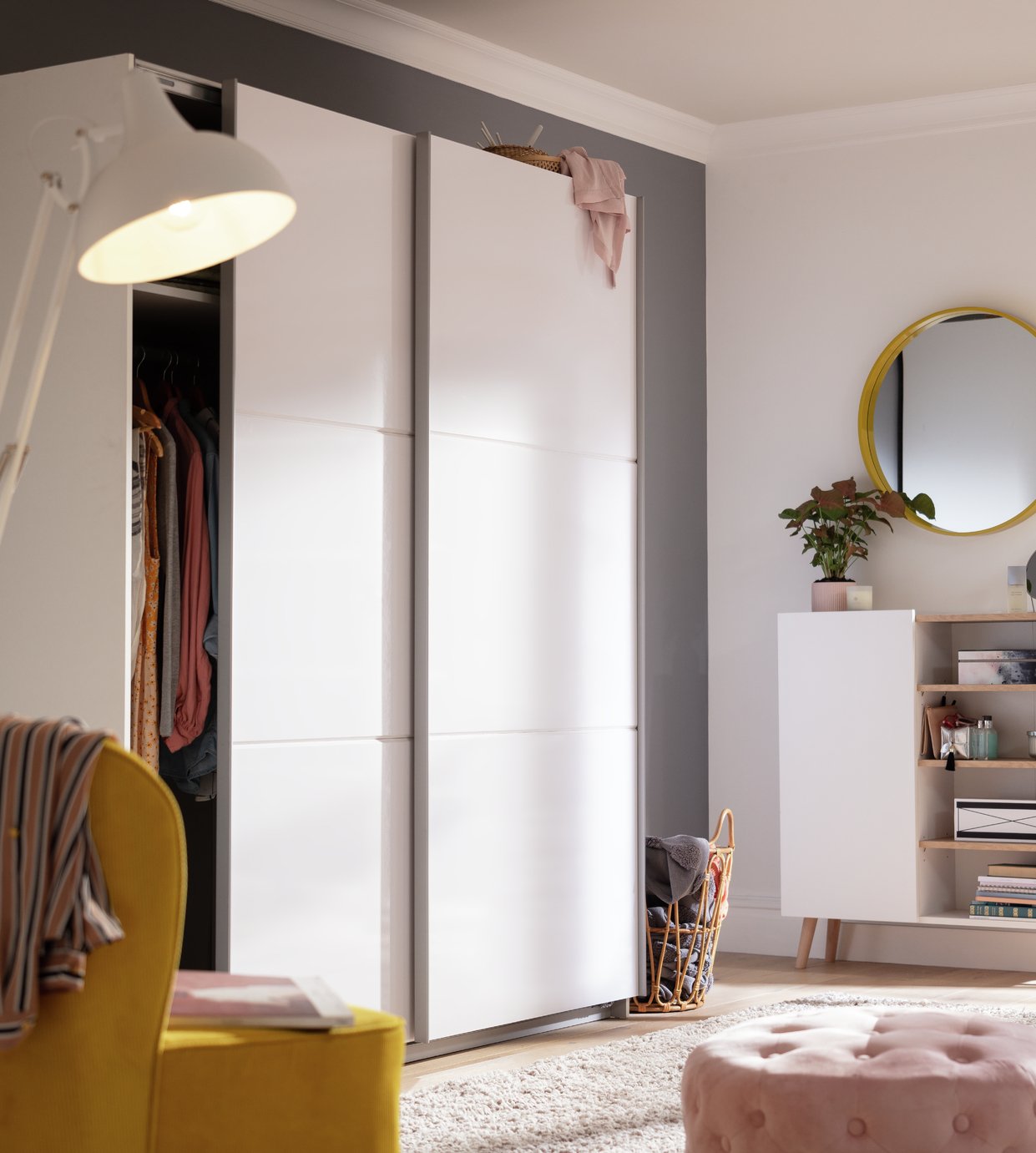 Habitat Holsted 180cm Gloss Sliding Wardrobe