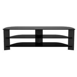 AVF Up To 75 Inch Large Glass TV Stand - Black