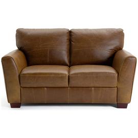 Habitat Milford 2 Seater Leather Sofa - Tan