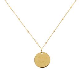 Moon & Back Rainbow Disc 'Always There' Engraved Necklace