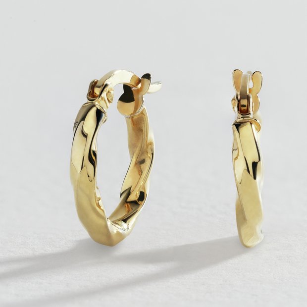 Mens gold hoop hot sale earrings argos