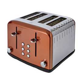 Cookworks Pyramid 4 Slice Toaster - Copper