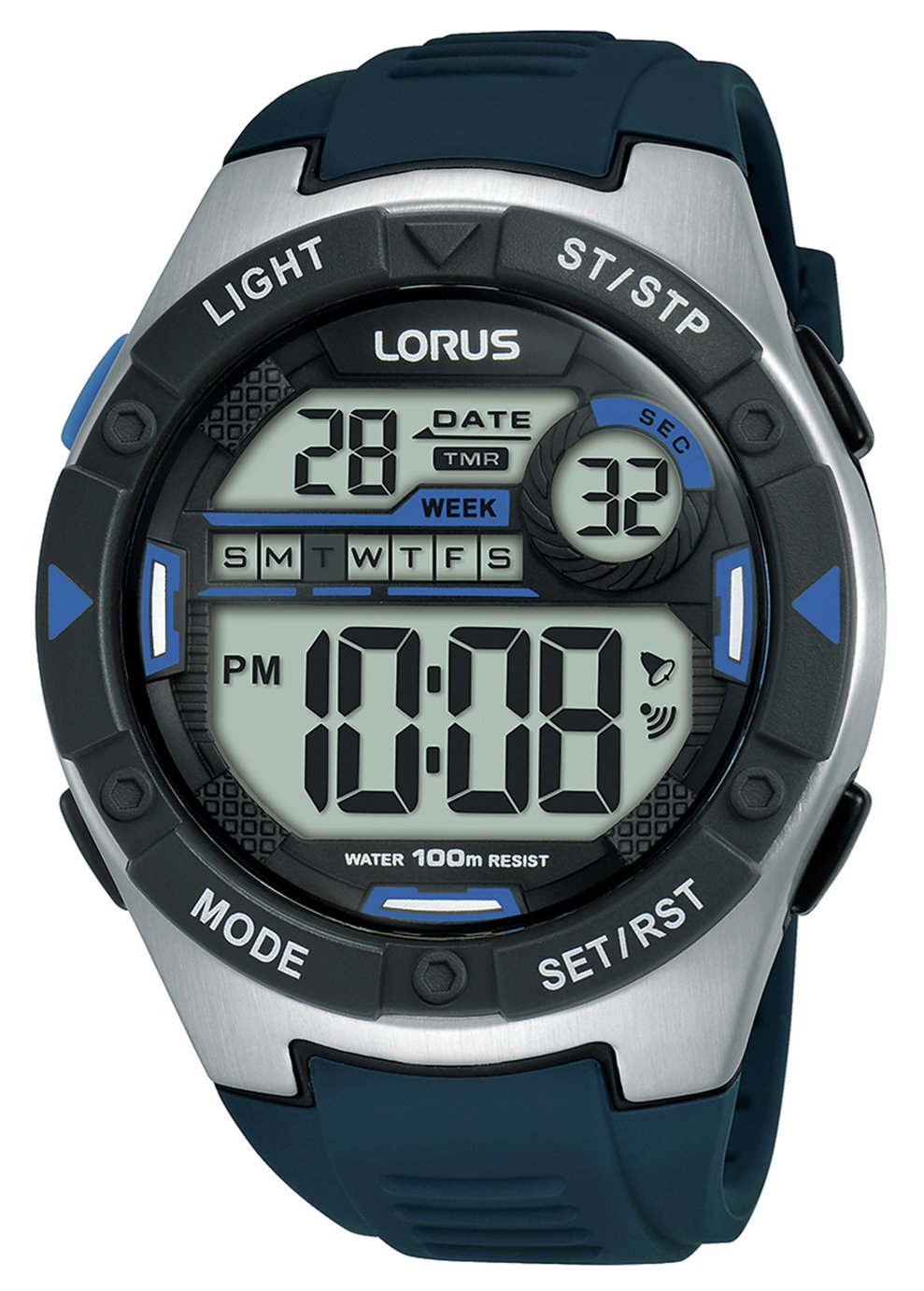 Lorus Men's Blue Silicone Strap Watch