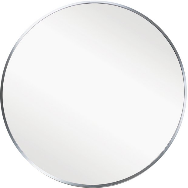 Buy Habitat Round Metal Mirror - Silver | Wall mirrors | Argos