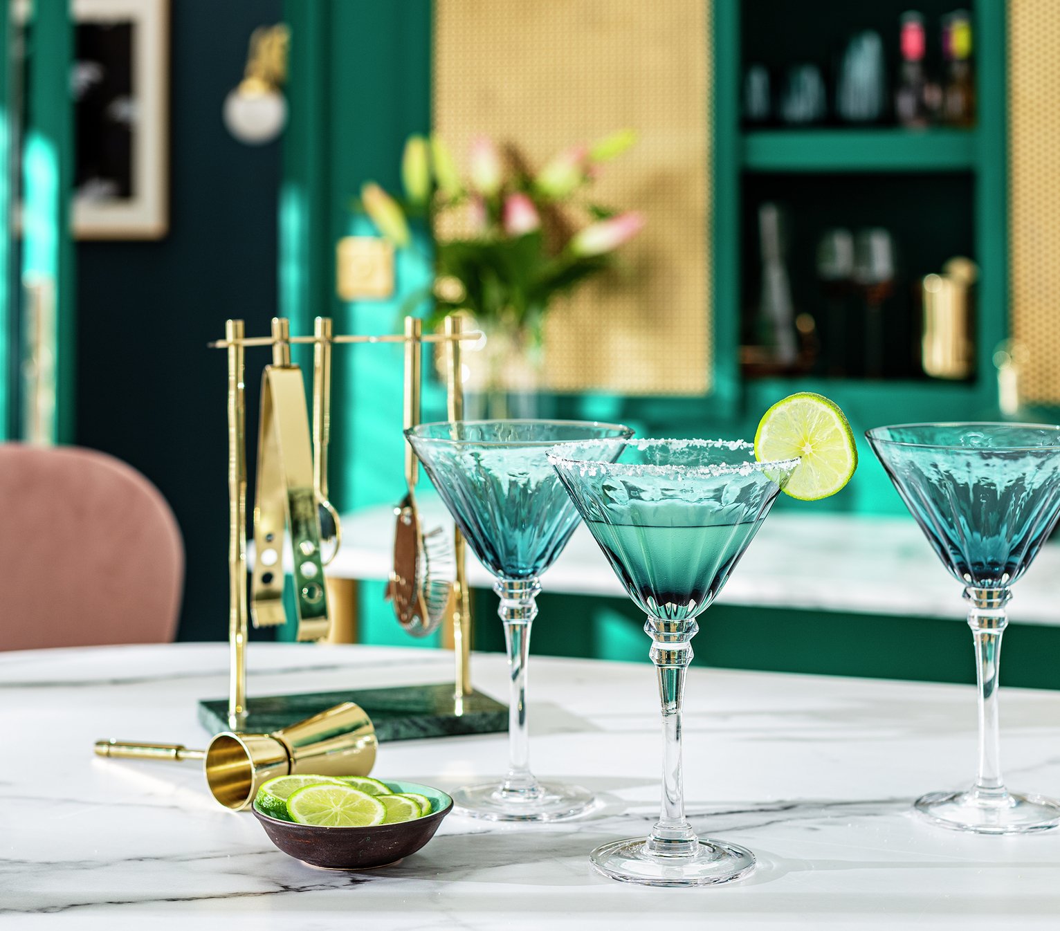 Habitat Japonica Set of 4 Martini Glasses