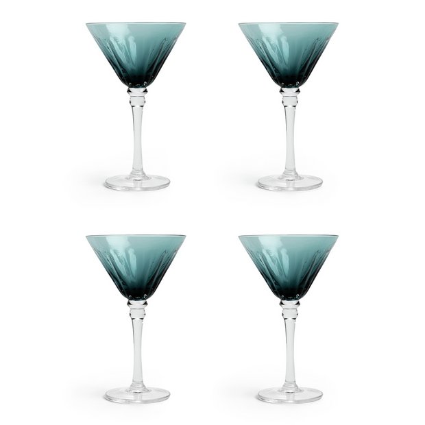 Buy Habitat Japonica Set of 4 Martini Glasses | Glassware | Habitat