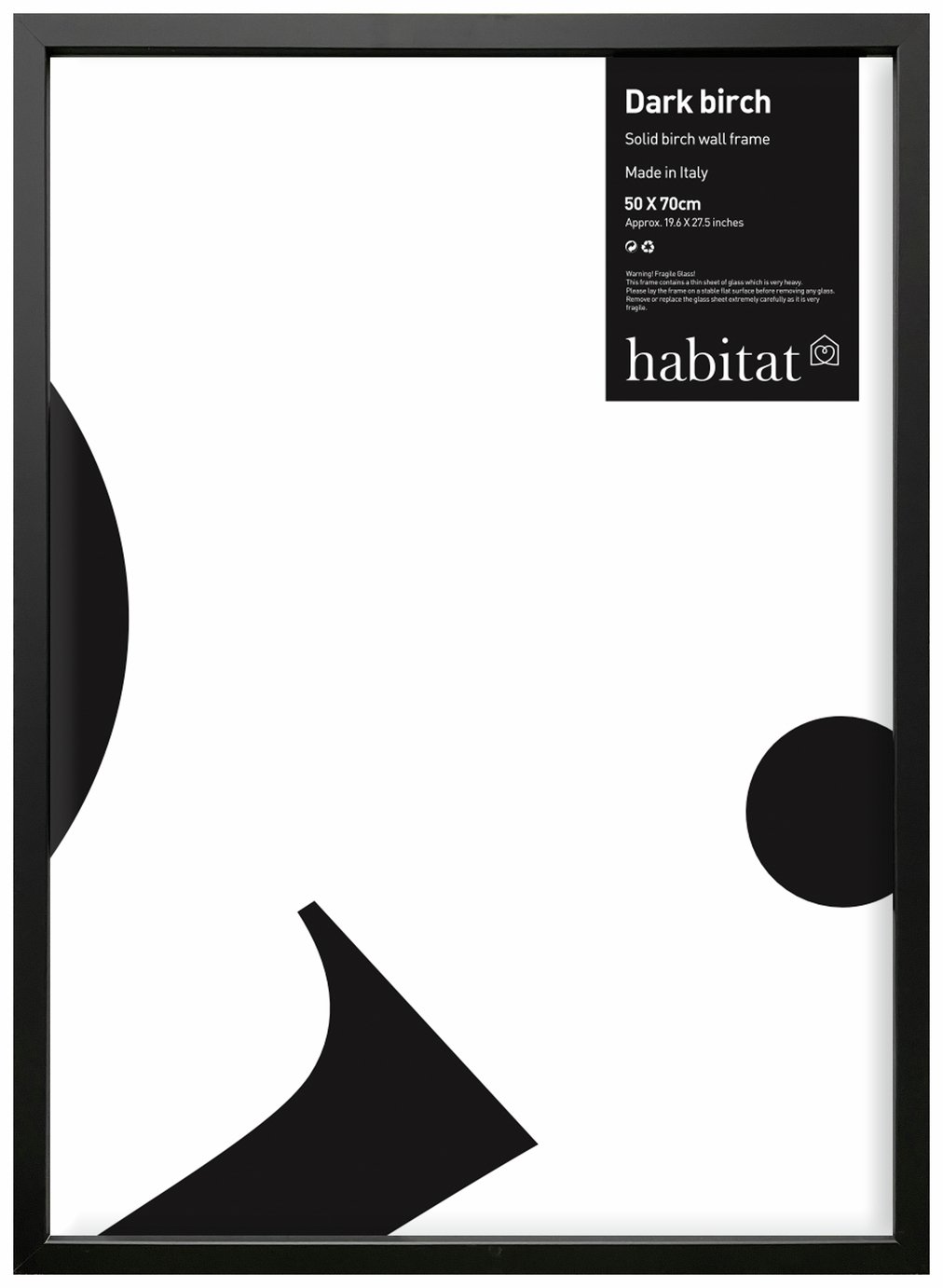Habitat Dark Birch Black Wooden Picture Frame - 20x28"