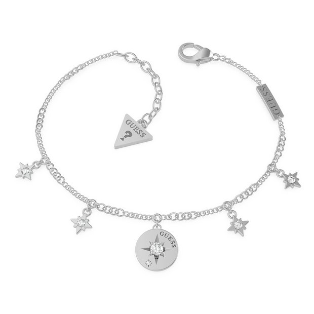 Buy Guess Wanderlust Silver Plated Crystal Compass Bracelet Womens bracelets Argos