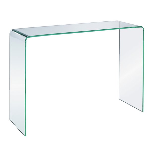 Glass deals foyer table