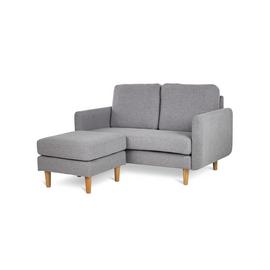Habitat Remi 2 Seater Fabric Chaise in a Box - Light Grey