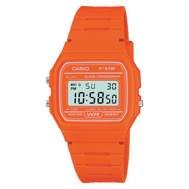 Casio orange cheap watch argos