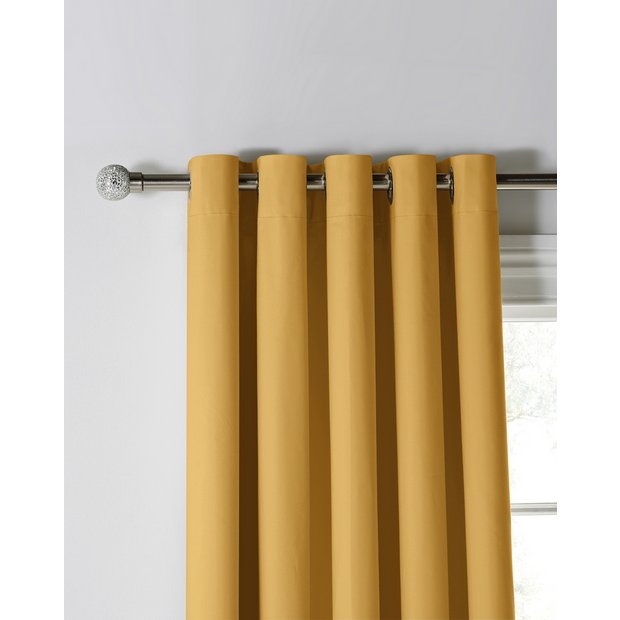 Buy Argos Home Blackout Eyelet Curtains Mustard Limited Stock