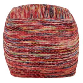 Habitat Retba Wool Cube Footstool - Multicoloured