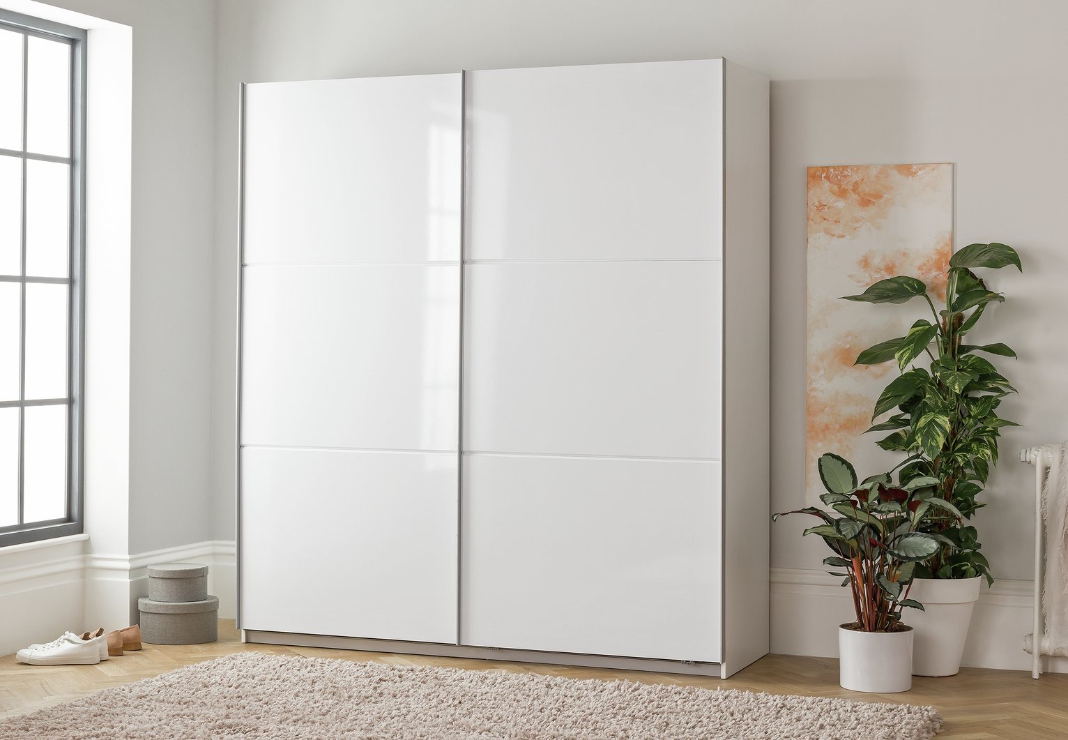 Habitat Holsted 180cm Sliding Wardrobe - White