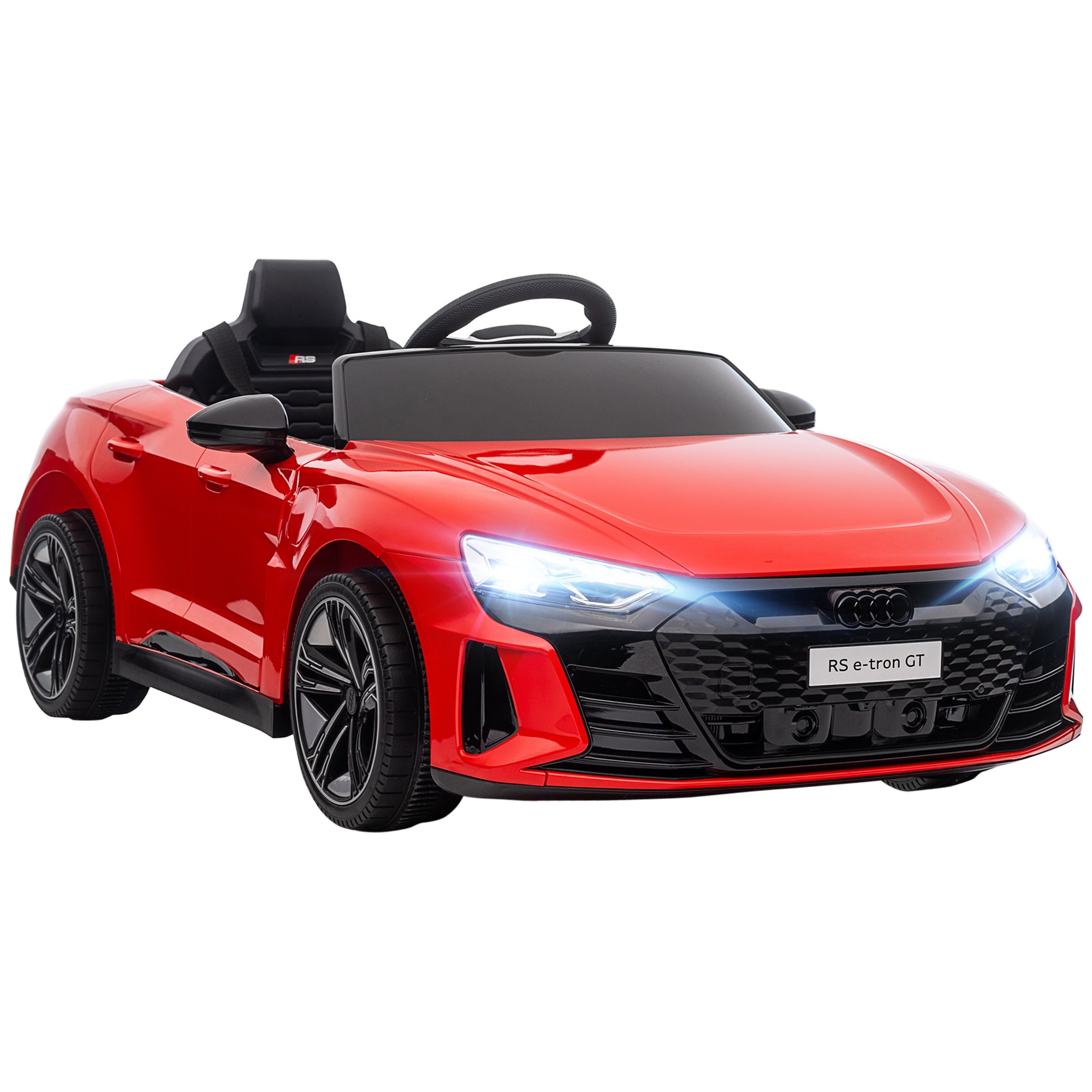 HOMCOM Audi RS e tron GT 12V Age 3 to 5 Years Electric Ride on Car – Red