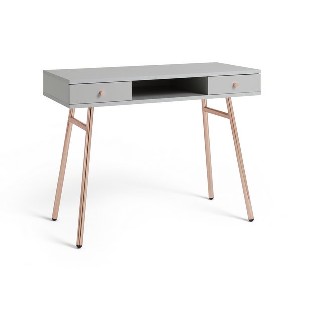 Gray deals gold desk