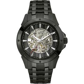 Bulova Men's Black Stainless Steel Bracelet Watch