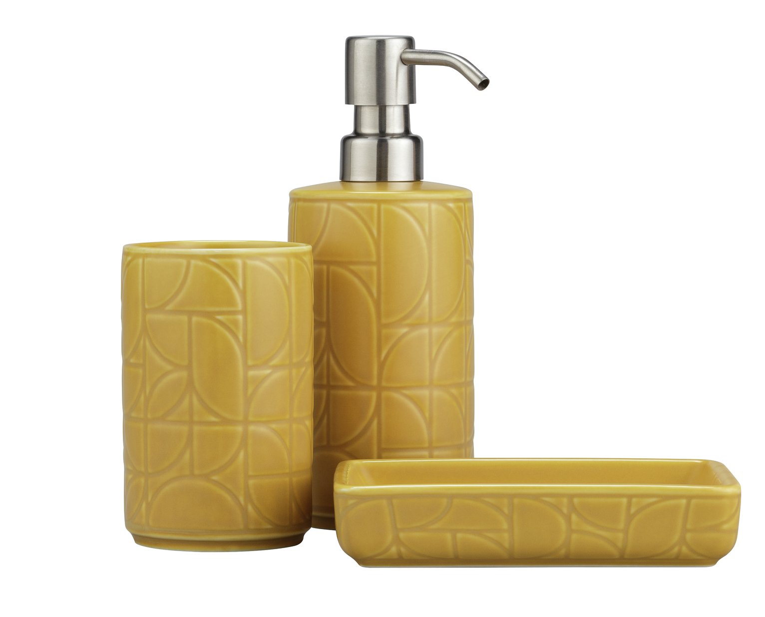 Mustard Bathroom Accessories Rispa