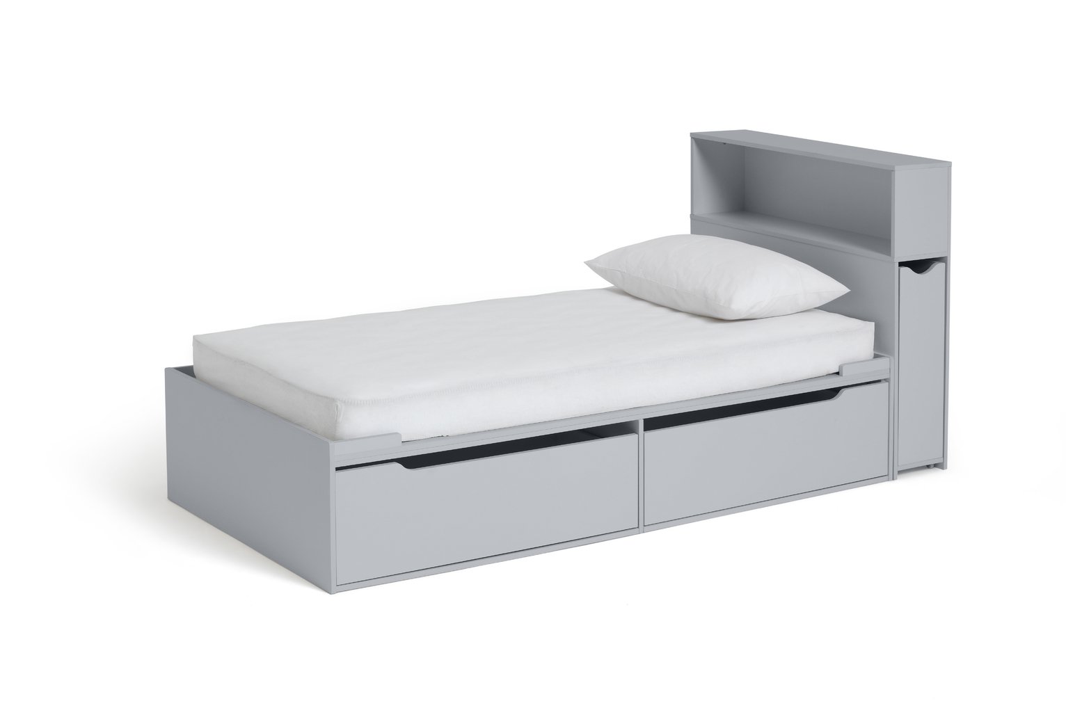 Habitat Lloyd Storage Cabin Bed, Hboard & Mattress - Grey