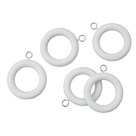 Argos Home Pack of 20 Wooden Curtain Rings - White