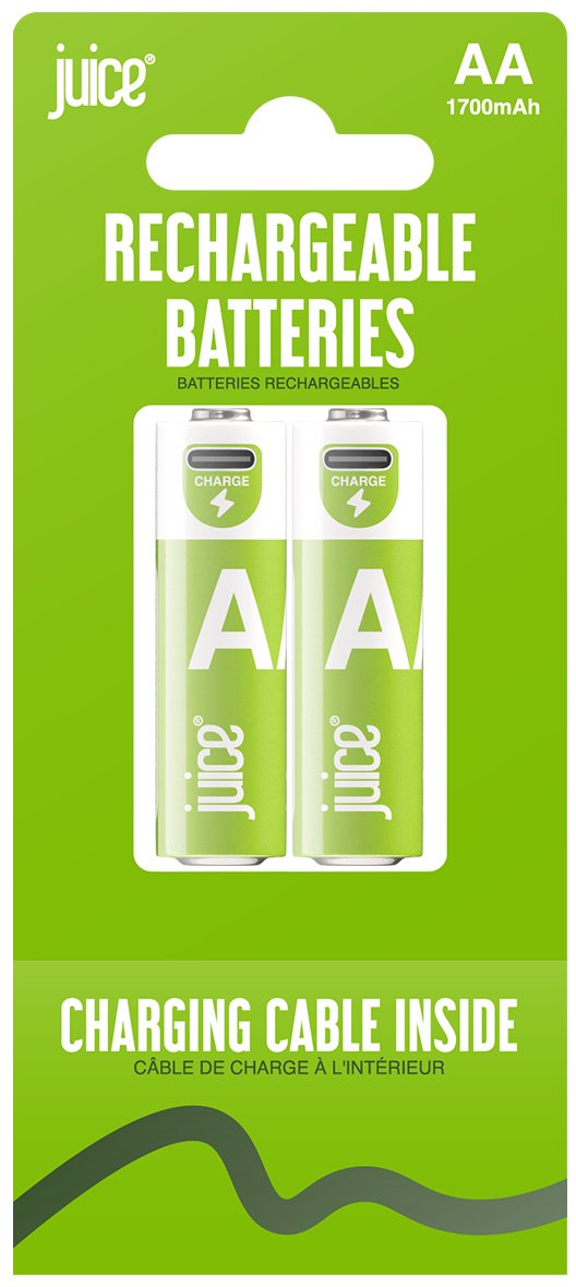 Juice Rechargeable AA Batteries - Pack of 2