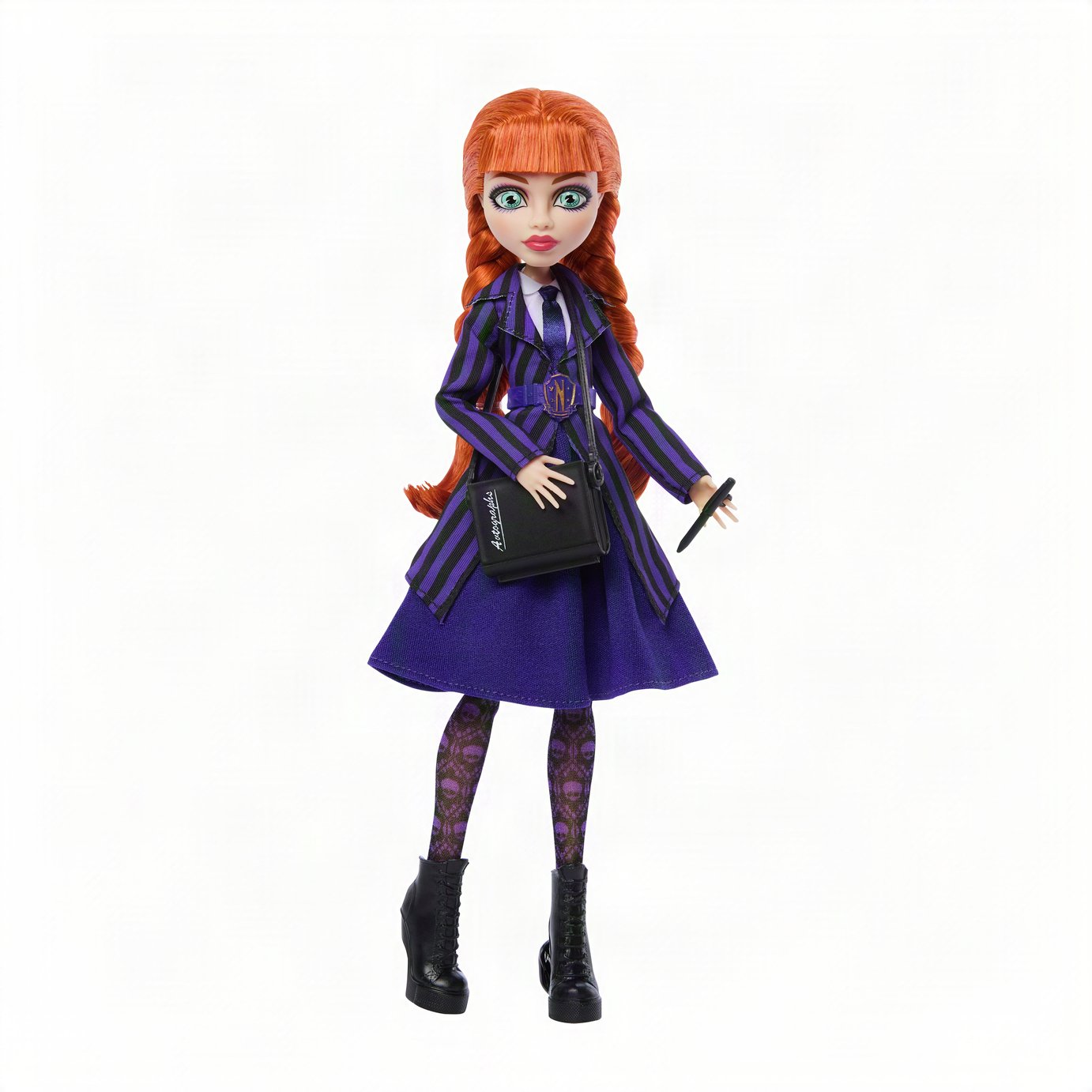 Monster High x Wednesday Collectable Doll, Agnes DeMille with Purple Uniform