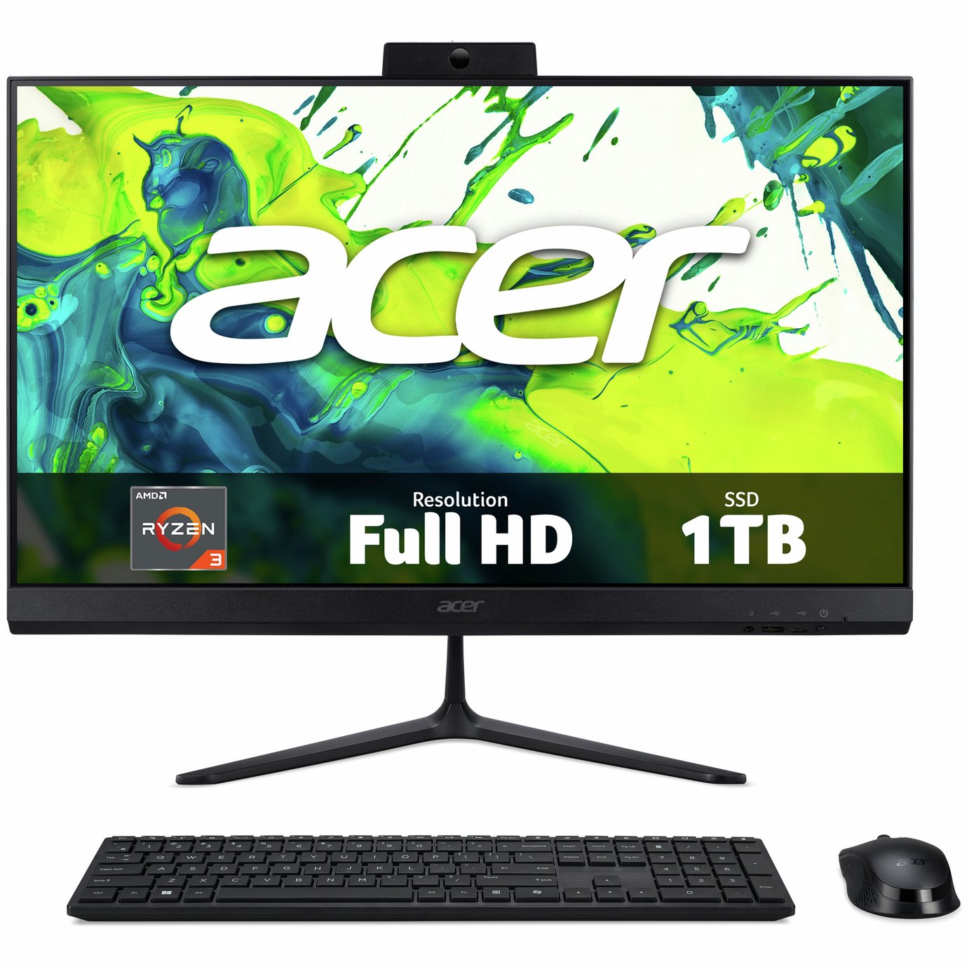 Acer Aspire C24B 23.8In R3 8GB 1TB All-In-One PC