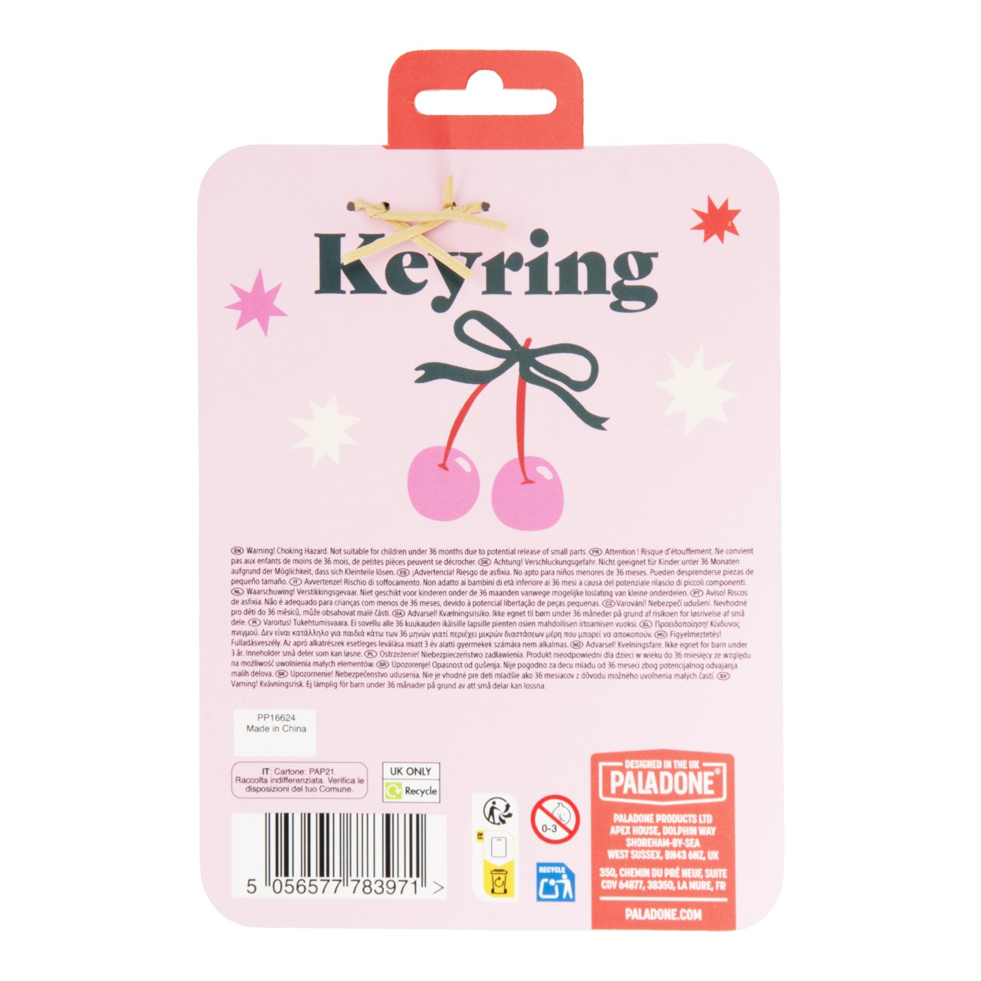 Cherry Fluffy Keyring