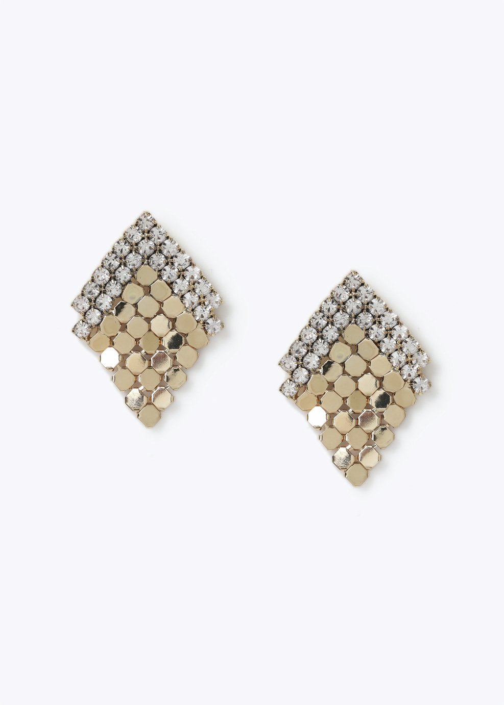 Freedom Gold Tone Chainmail Earrings