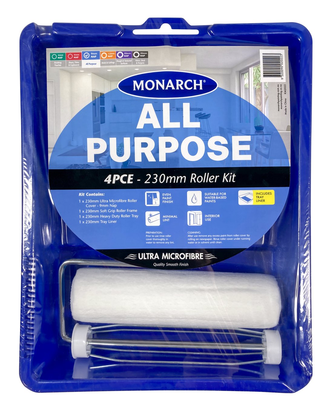 Monarch All Purpose 230mm Roller Kit - 4 Piece