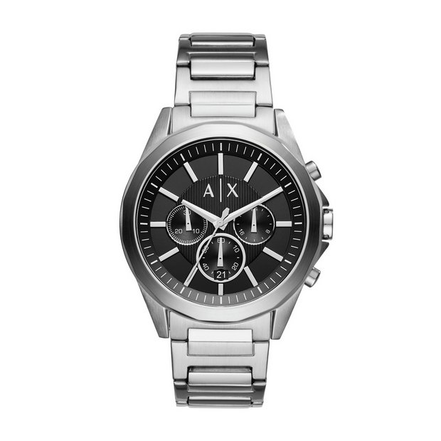 Buy Armani Exchange Men s Silver Stainless Steel Bracelet Watch