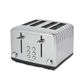 Cookworks Pyramid 4 Slice Toaster - Stainless Steel