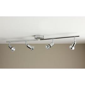 Argos Home Cromer 4 Spotlight Ceiling Bar - Chrome Plated