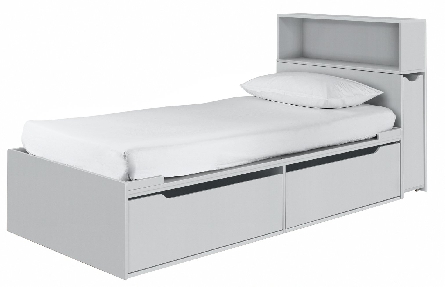 Habitat Lloyd Storage Cabin Bed with Headboard - Grey