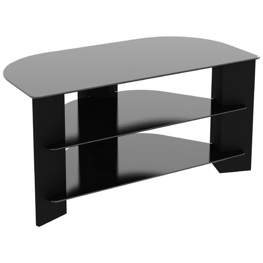 AVF Wood Effect Up To 42 Inch TV Corner Stand - Black
