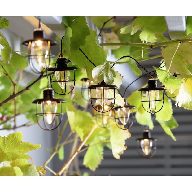 Better homes & gardens outdoor deals vintage cage lantern string lights