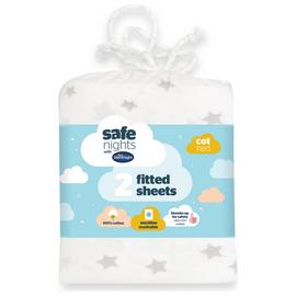 Silentnight Safe Nights Nursery Grey Fitted Sheets