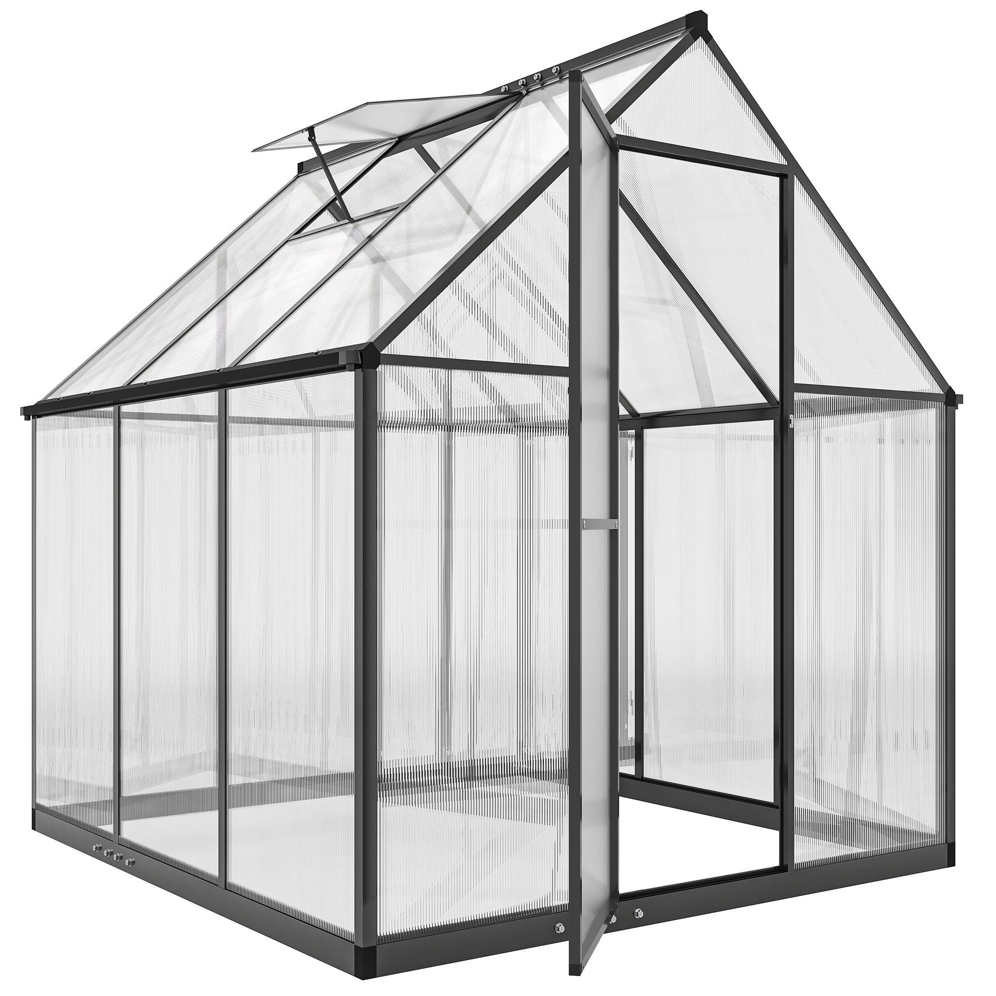 Outsunny Aluminium Greenhouse - Black