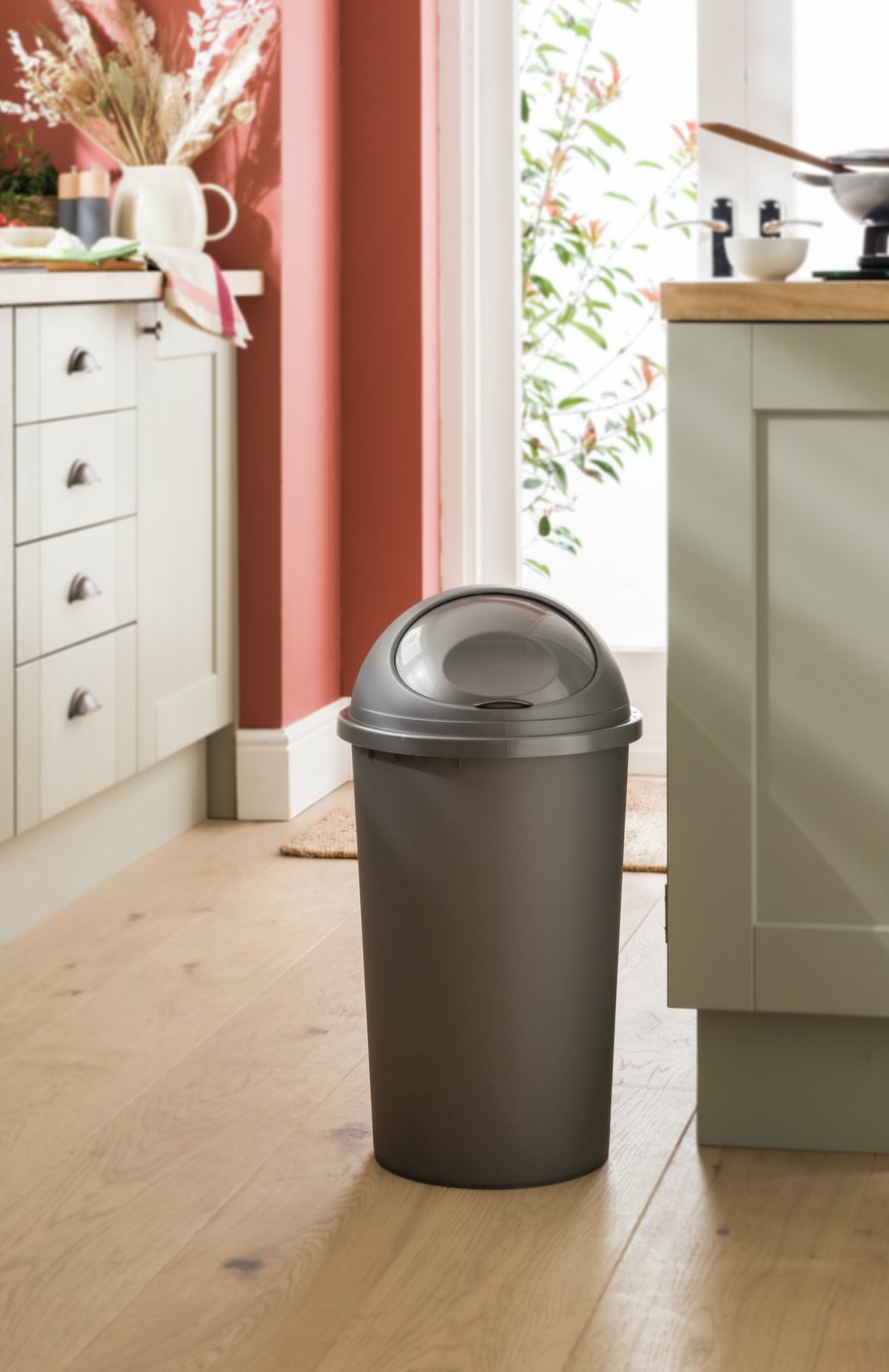 Argos Home 25 Litre Bullet Bin - Silver