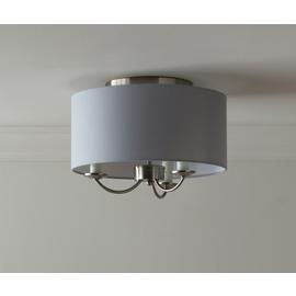 Argos Home Highland Lodge Metal Flush Ceiling Light - Grey