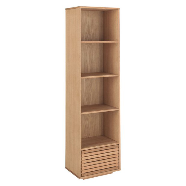 Buy Habitat Max Narrow Bookcase - Oak Veneer | Bookcases and shelving | Habitat