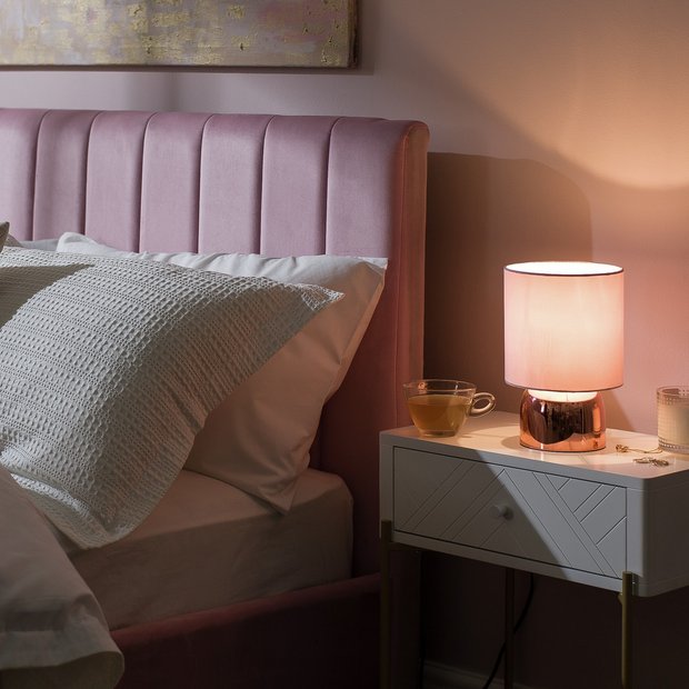 Blush pink touch deals lamp