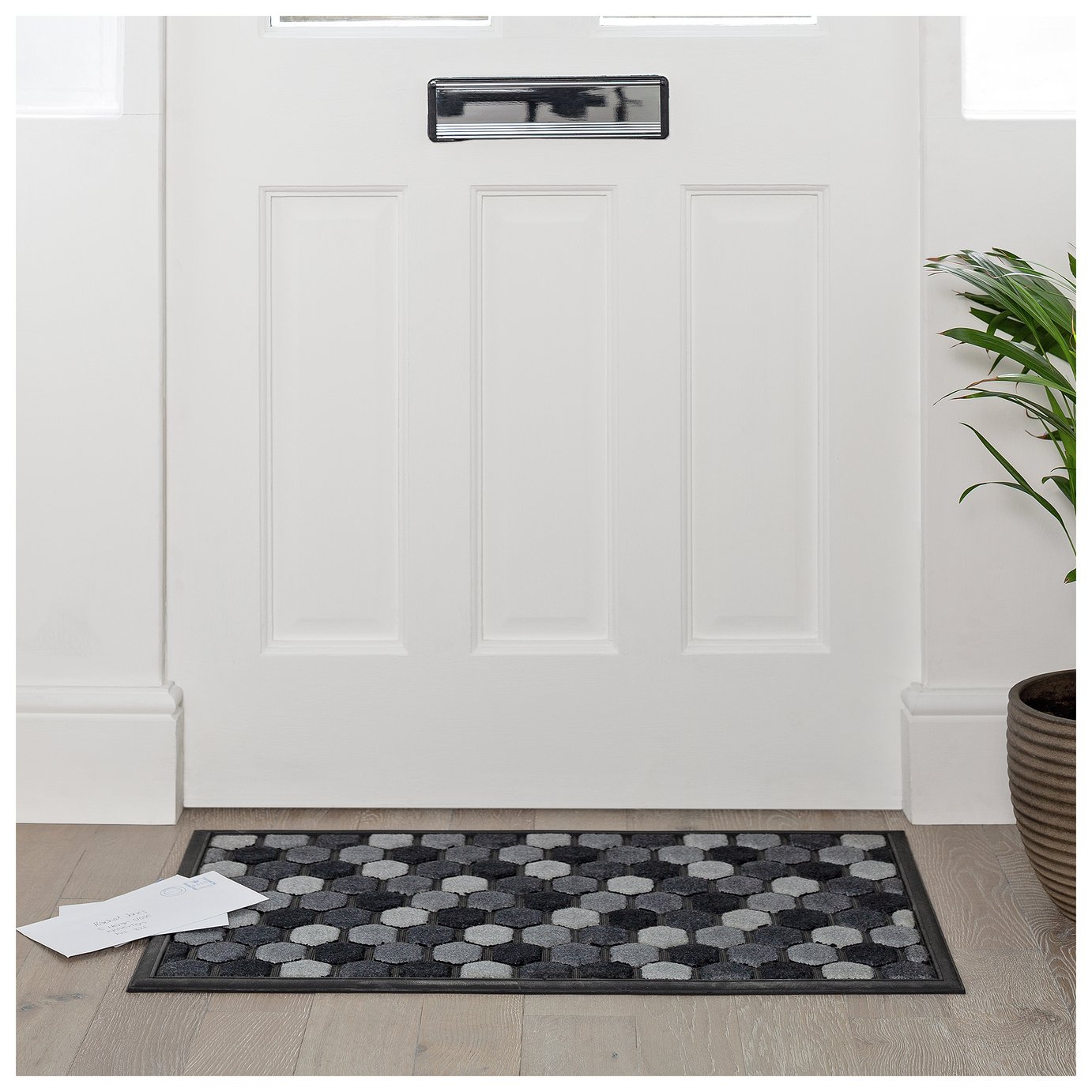 Argos Home Scrape & Sorb Grey Short Pile Doormat - 75x45cm