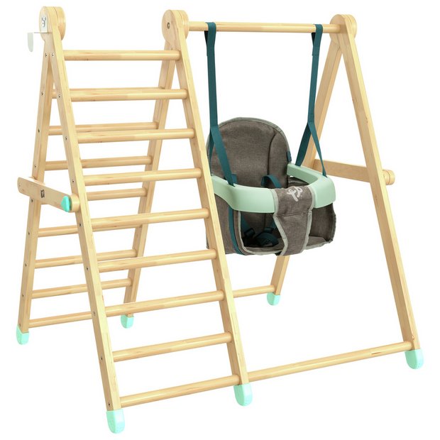 Wooden climbing hot sale frames argos