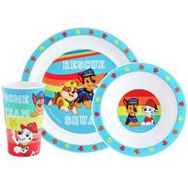 PAW Patrol Rainbow Kids Plastic Diner Set - Blue