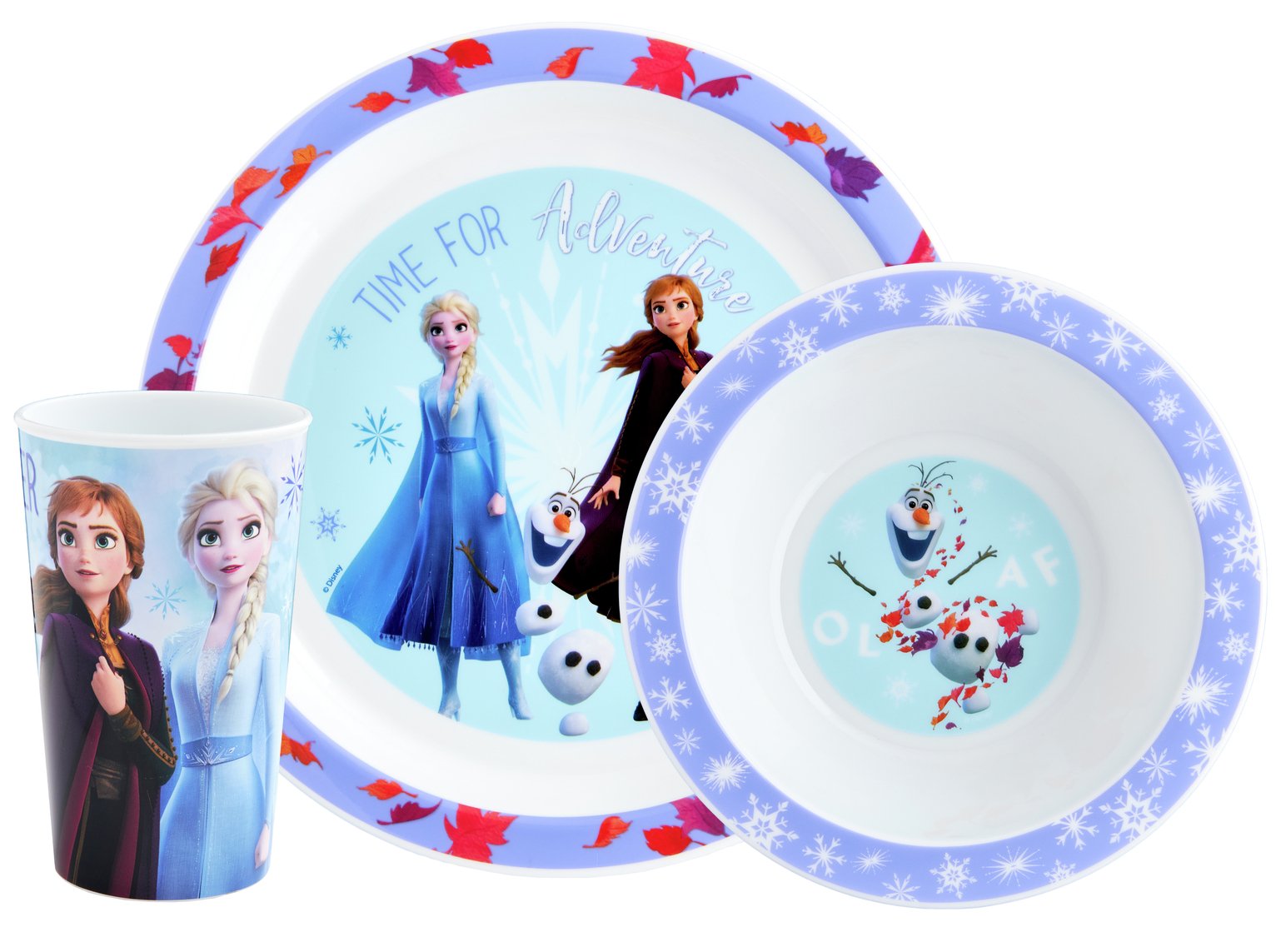 Disney Frozen Kids Plastic Dinner Set - Purple