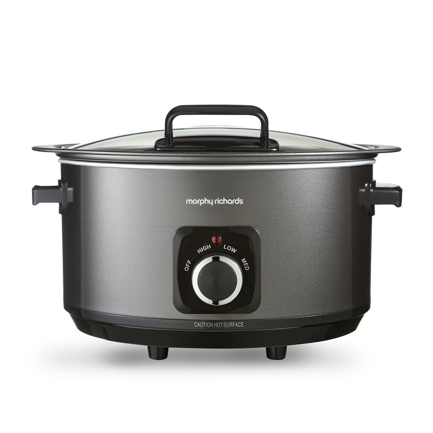 Morphy Richards 6.5L Hinged Lid Slow Cooker - Black