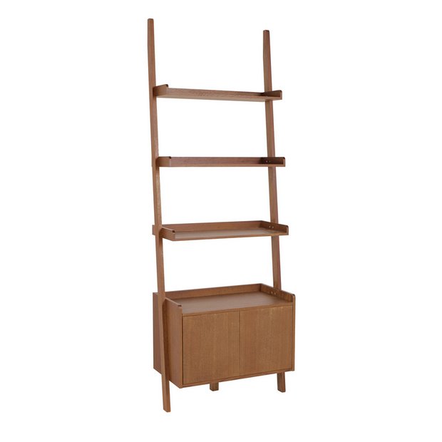 Buy Habitat Jessie 2 Door Ladder Shelf - Walnut | Bookcases and shelving units | Argos